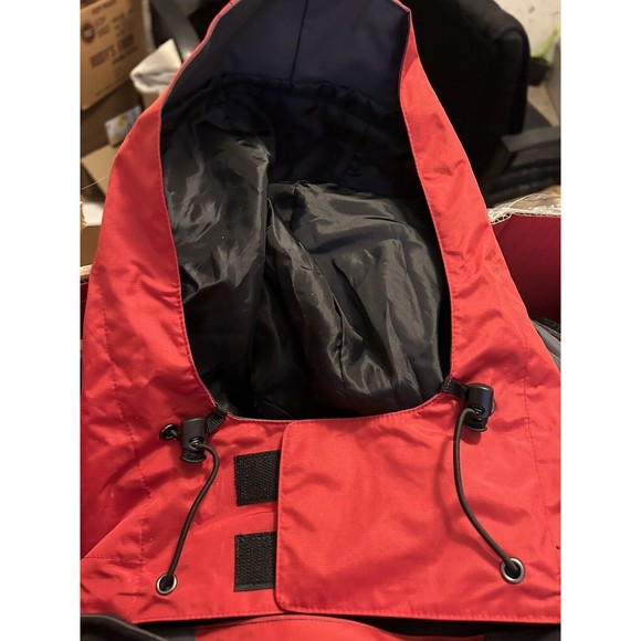 Vintage Marlboro Waterproof Windbreaker Jacket Men's M Red Gray with Hood - Picture 7 of 7